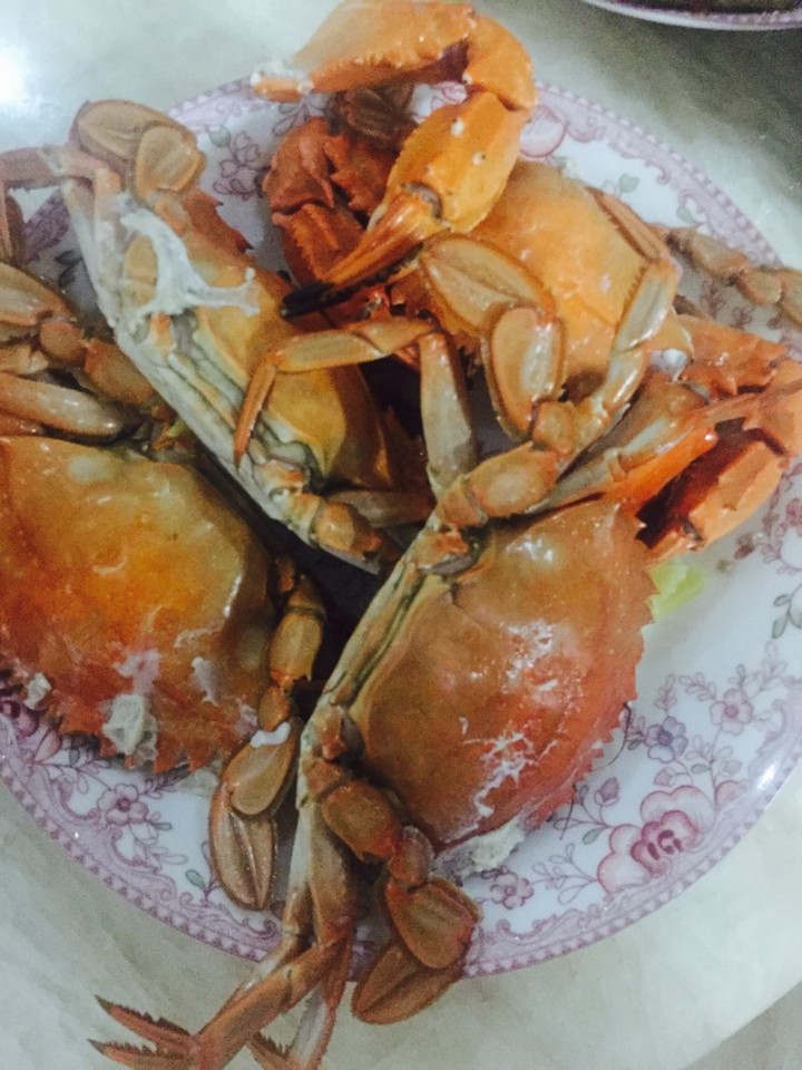 家常蒸螃蟹的图片