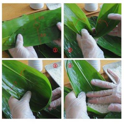端午节粽子包法简笔画