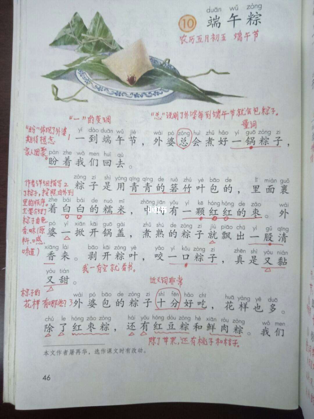 端午粽子是几年级的课文