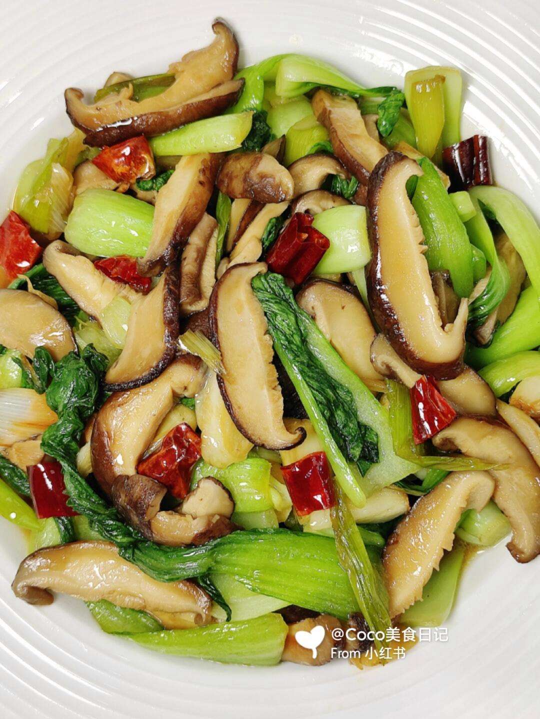 青菜炒香菇的功效与作用